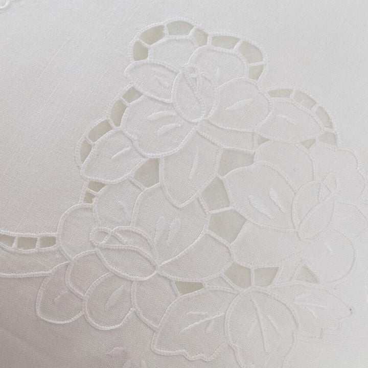 Zenoni & ColombiFedera Arredo Ricamata A Mano In Misto Lino Made In Italy Variante Giuliana 42x42 Cm