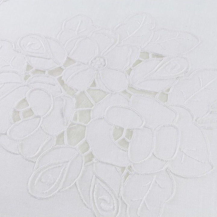 Zenoni & ColombiFedera Arredo Ricamata A Mano In Misto Lino Made In Italy Variante Isabelle 42x42 Cm