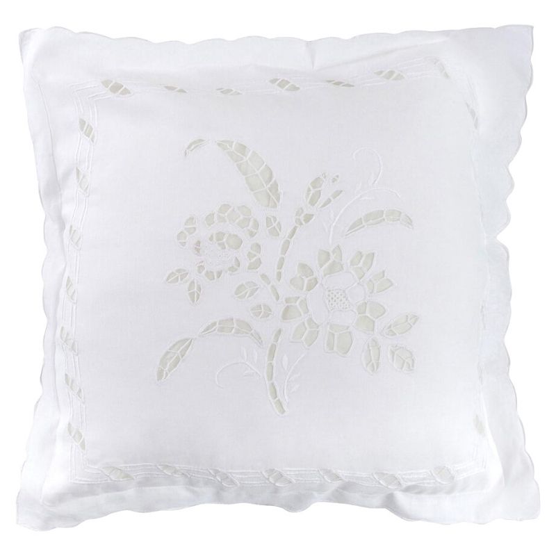 Zenoni & ColombiFedera arredo ricamata a mano in misto Lino Made in Italy variante Italiano 600 42x42 cm