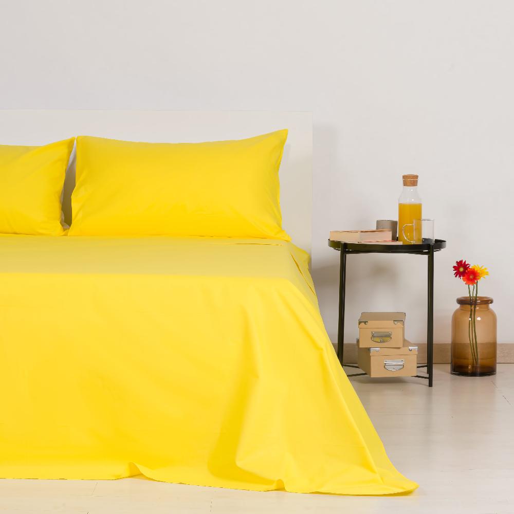 Zenoni & ColombiLenzuola in 100% cotone alta qualità Giallo Sole