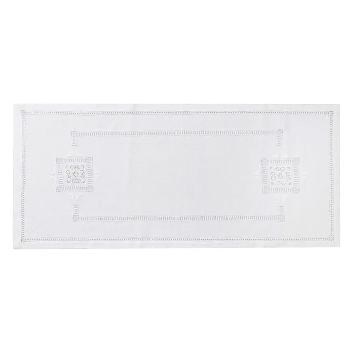 Zenoni & ColombiRunner Ricamato A Mano In Puro Lino Made In Italy Donatello