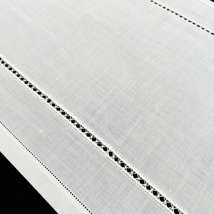 Zenoni & ColombiTenda Al Metro Ricamata In Misto Lino Made In Italy Variante Sissy