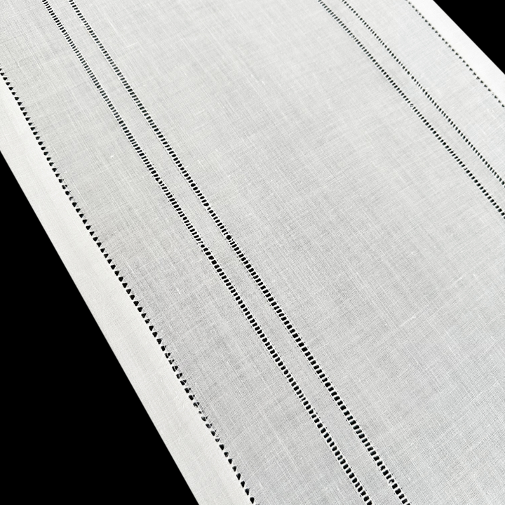 Zenoni & ColombiTenda Al Metro Ricamata In Misto Lino Made In Italy Variante Alice