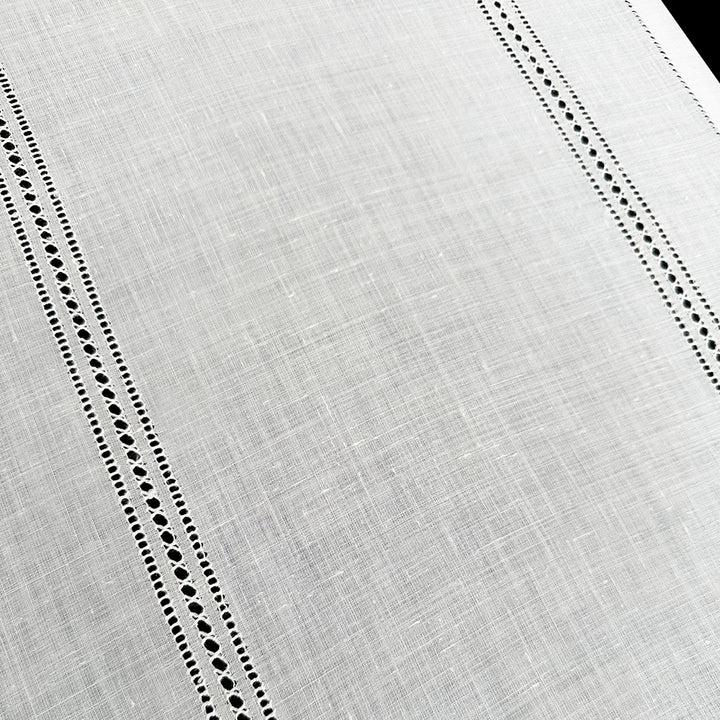 Zenoni & ColombiTenda Al Metro Ricamata In Misto Lino Made In Italy Variante Siria