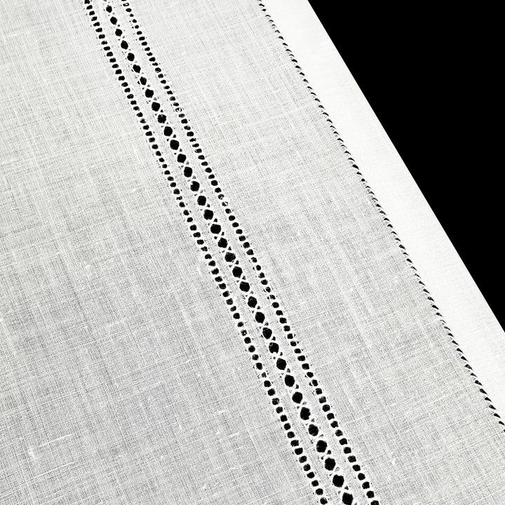 Zenoni & ColombiTenda Al Metro Ricamata In Misto Lino Made In Italy Variante Siria