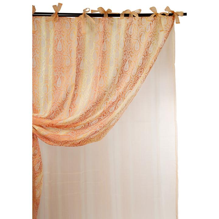 Zenoni & ColombiTenda Doppia In Organza Cachemire Arancione 140x290cm