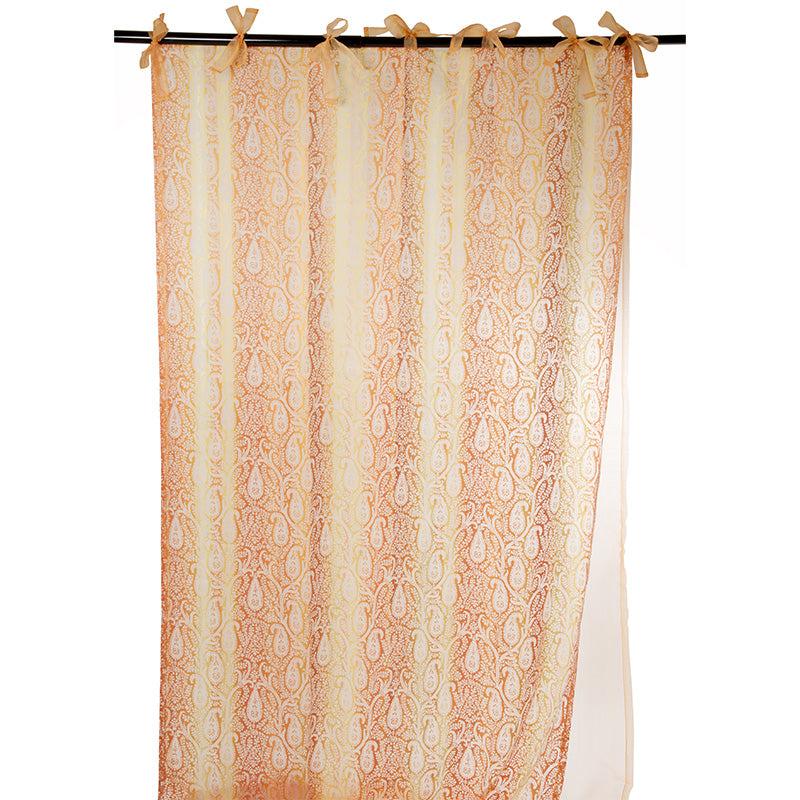 Zenoni & ColombiTenda doppia in Organza Cachemire Arancione 140x290cm