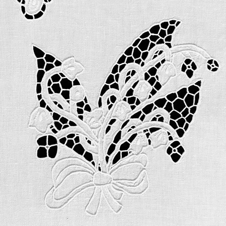 Zenoni & ColombiTenda Ricamata A Mano In Misto Lino Made In Italy Variante Fenice