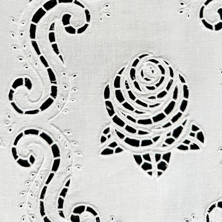 Zenoni & ColombiTenda Ricamata A Mano In Misto Lino Made In Italy Variante Mary's Rose