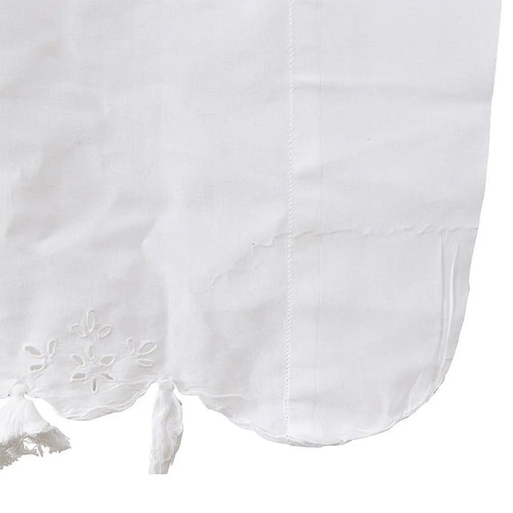 Zenoni & ColombiTenda Ricamata A Mano In Misto Lino Made In Italy Variante Doria