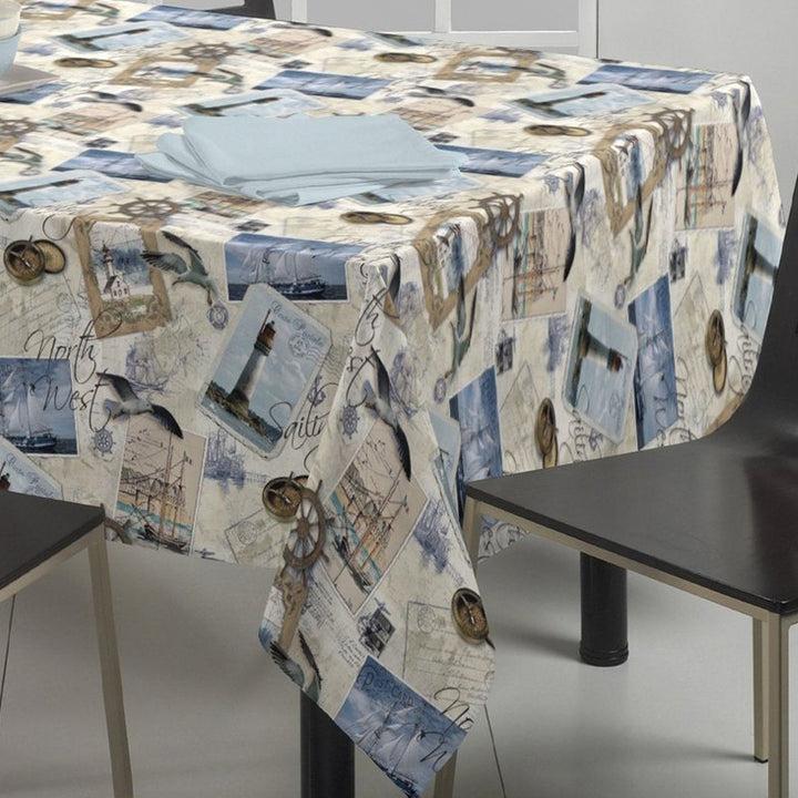 Zenoni & ColombiTovaglia Con Fantasia Cartolina 100% Cotone Stampato