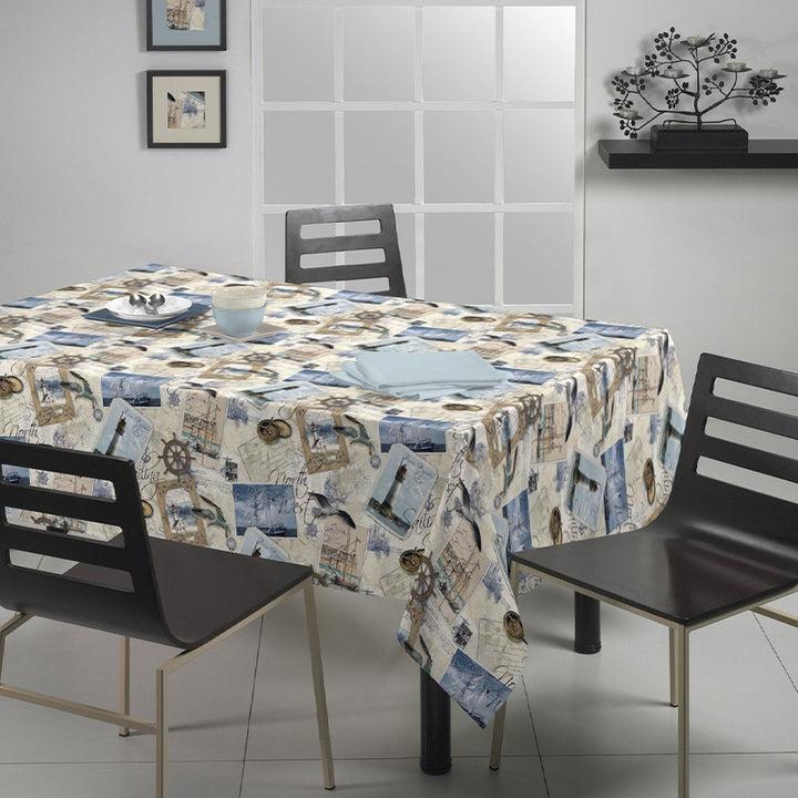 Zenoni & ColombiTovaglia Con Fantasia Cartolina 100% Cotone Stampato