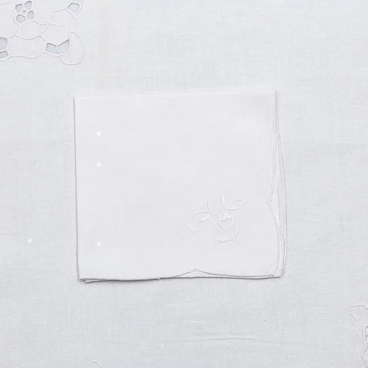 Zenoni & ColombiTovaglia Da The + 4 Tovaglioli Ricamati 100% Cotone Variante Rossella