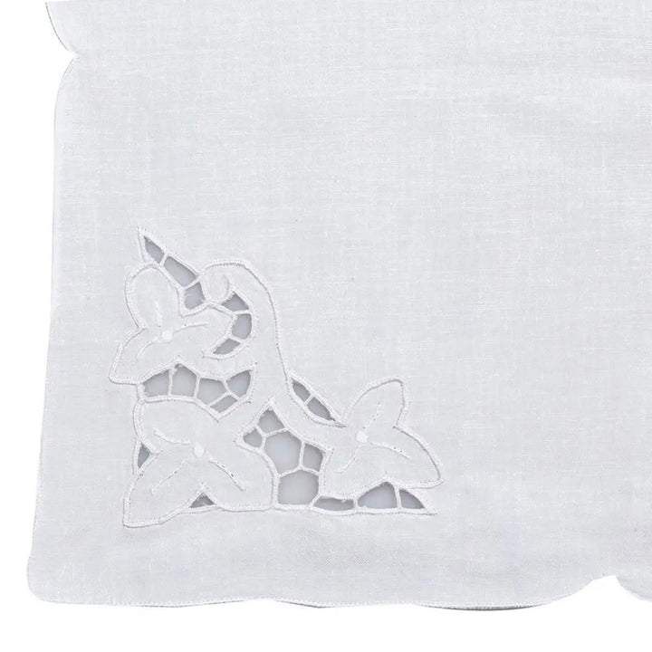 Zenoni & ColombiTovaglia Da The + 4 Tovaglioli Ricamati 100% Cotone Variante Edera