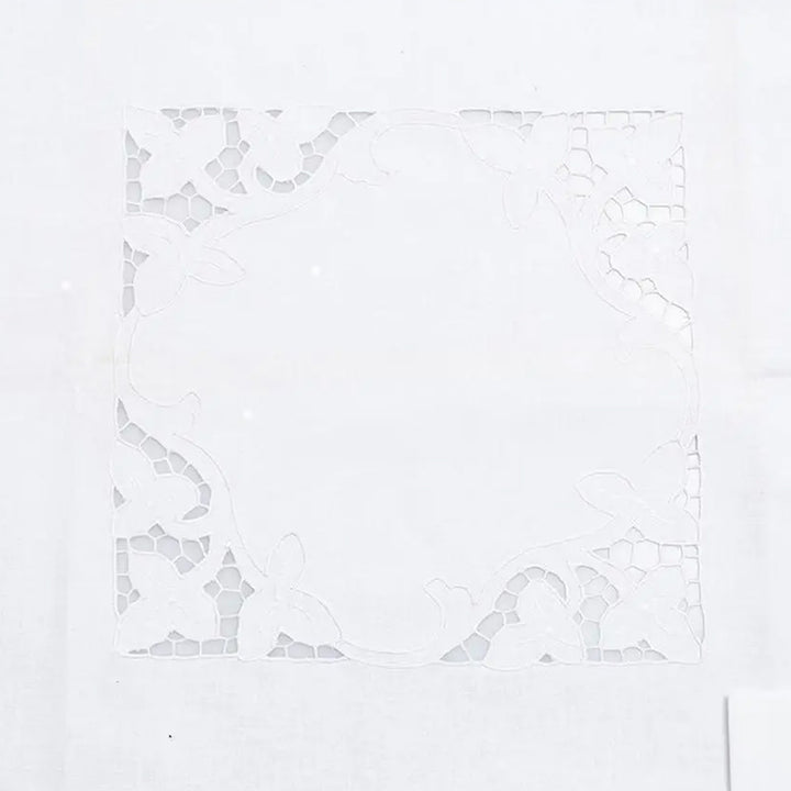 Zenoni & ColombiTovaglia Da The + 4 Tovaglioli Ricamati 100% Cotone Variante Edera