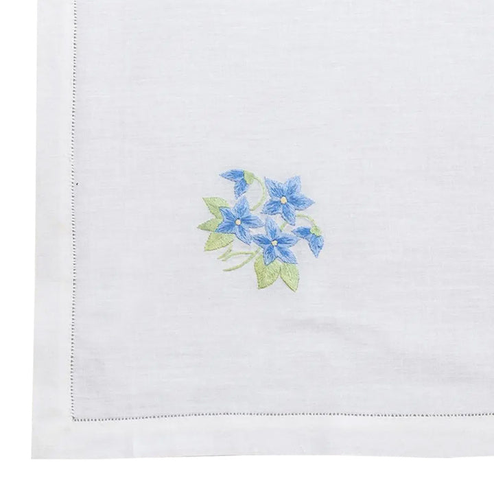 Zenoni & ColombiTovaglia Da The + 4 Tovaglioli Ricamati 100% Cotone Variante Enrica