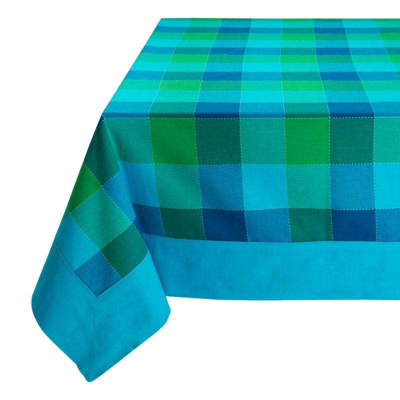 Zenoni & ColombiTovaglia tinta in filo 100% Cotone Canterbury Turchese