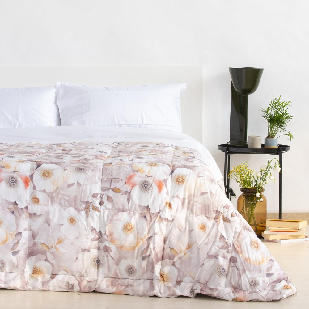 Zenoni & ColombiTrapunta Invernale Double Face in Raso 100% Piuma d'Oca - Gien Beige