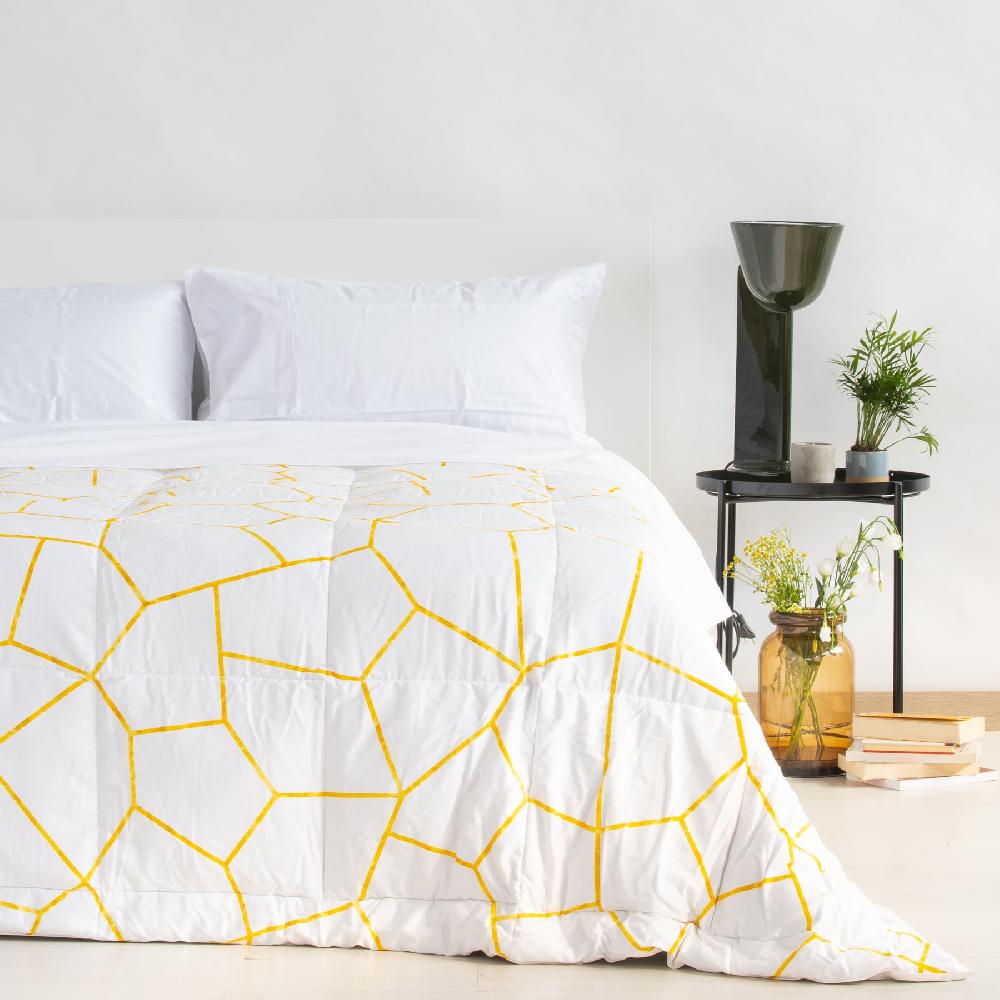 Zenoni & ColombiTrapunta Invernale Double Face in Raso 100% Piuma d'Oca - Favo Bianco