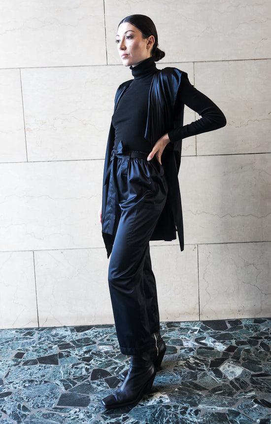 Zerobarracento Adjustable Vest With Belt - Black/Olive/Ocra Newlife