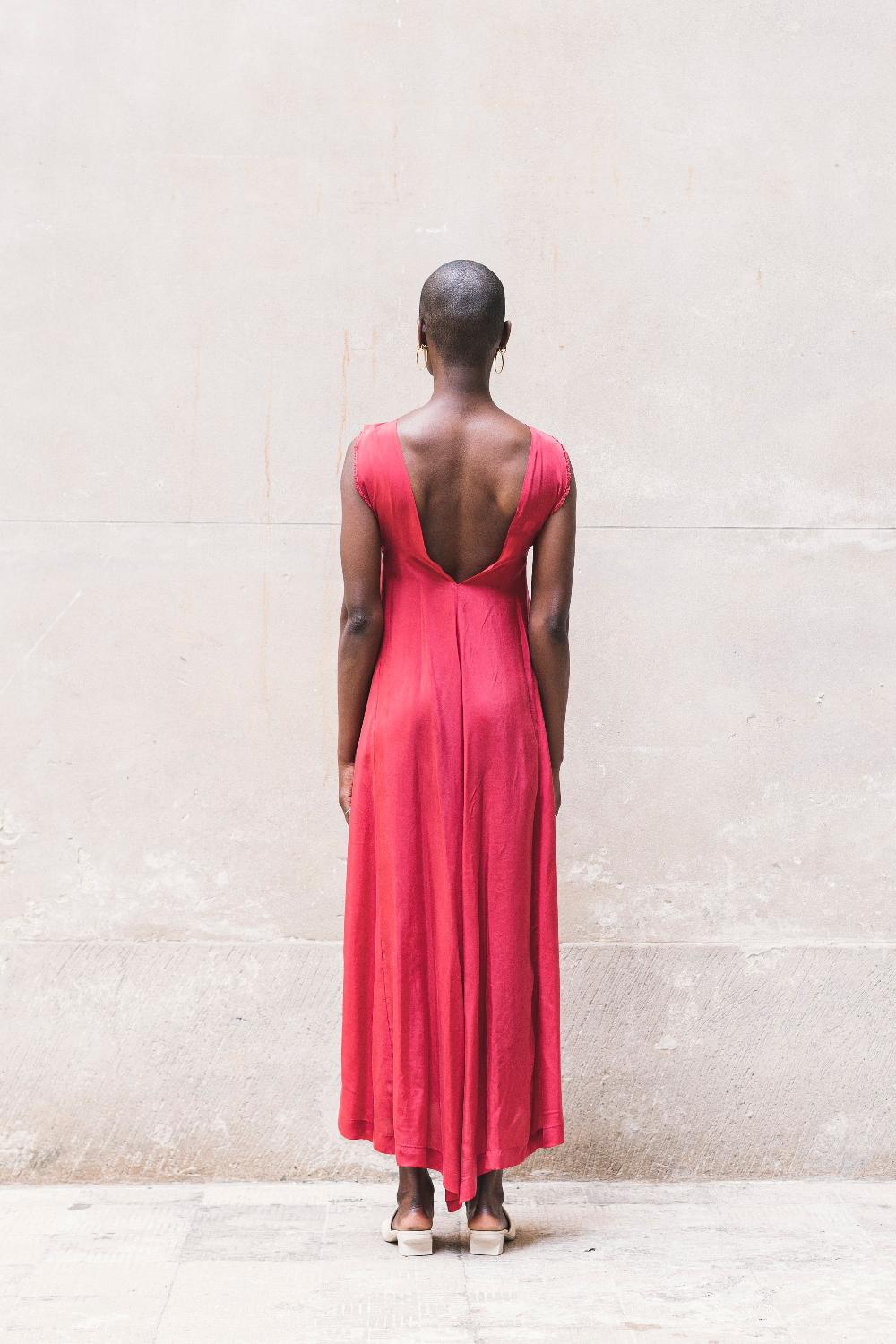 Zerobarracento HOUMI DRESS 100% BEMBERG Cyclamen/Powder Pink