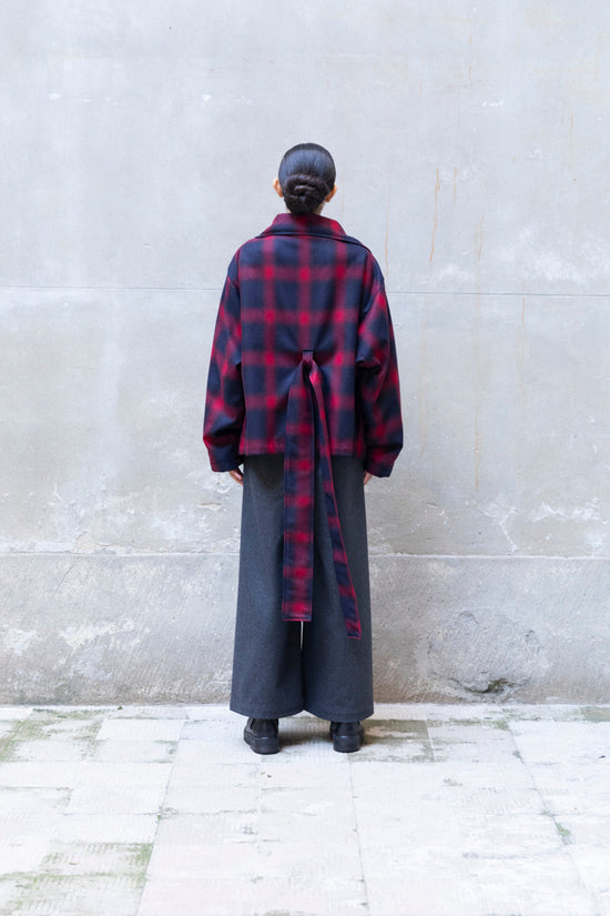 Zerobarracento Soft Short Recycled Wool Trench Coat