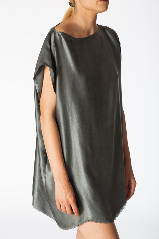 Zerobarracento TOME Sleeveless T-Shirt 100% BEMBERG Gray/Cyclamen/Powder Pink