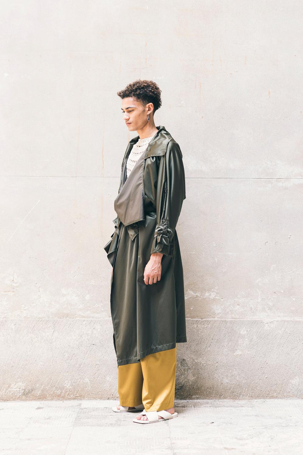 Zerobarracento ANDREA Newlife Trench - Olive/Black