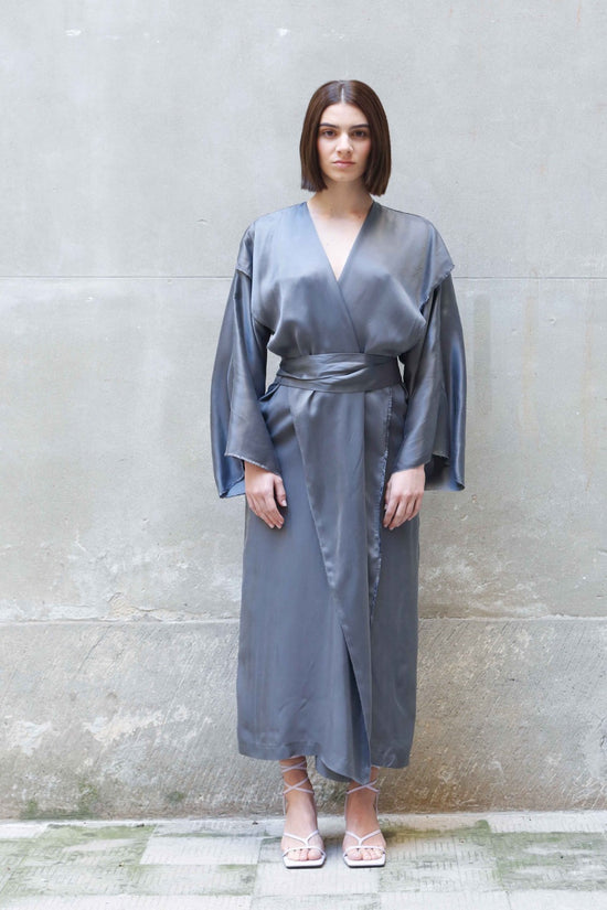 Zerobarracento Bemberg Kimono Wrap Dress