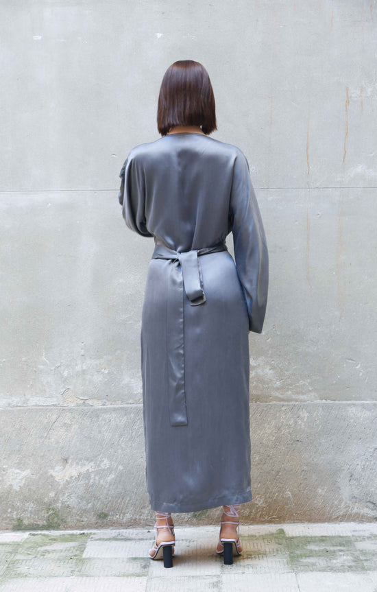 Zerobarracento Bemberg Kimono Wrap Dress