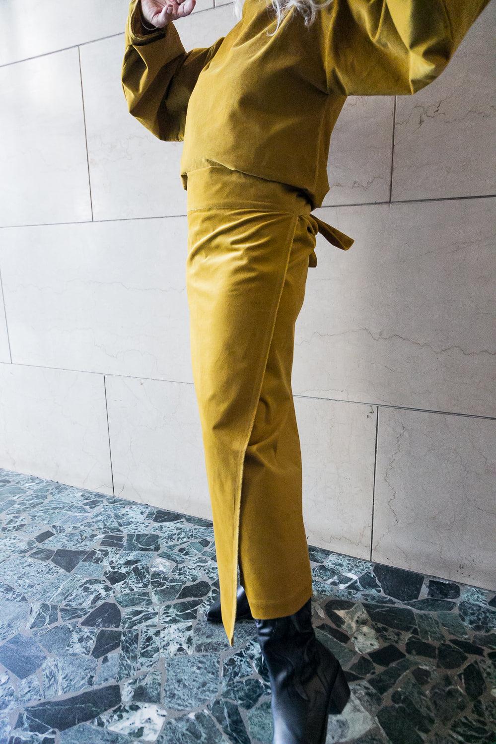 Zerobarracento Extra long wrap skirt