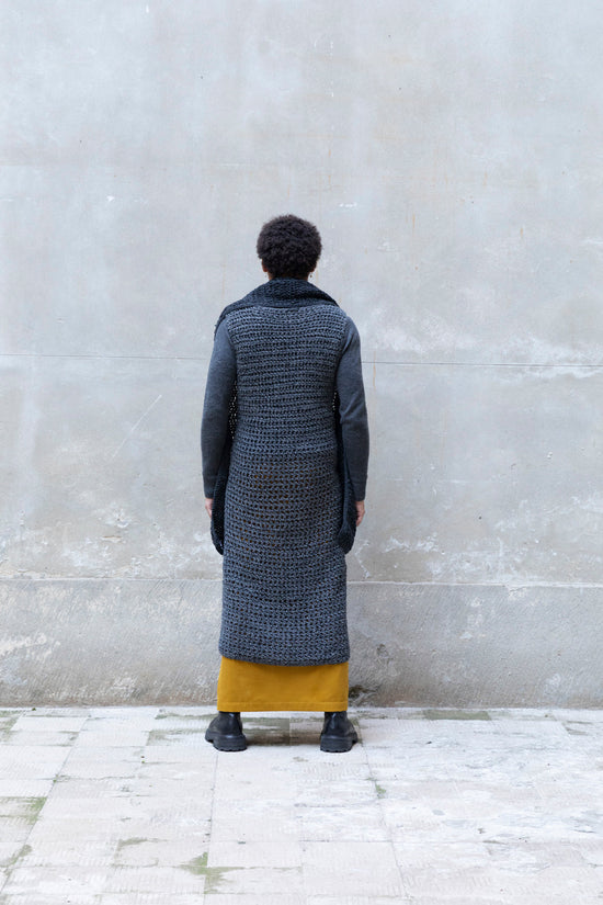 Zerobarracento Hand-Knit Maxi Wool Dress