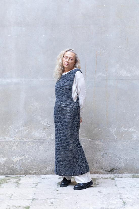 Zerobarracento Hand-Knit Maxi Wool Dress