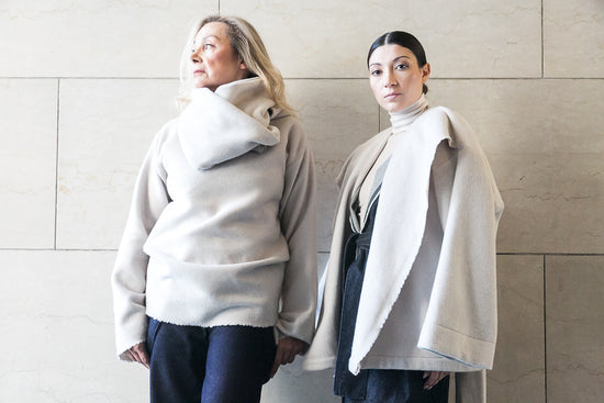 Zerobarracento High Collar White Wool Pullover