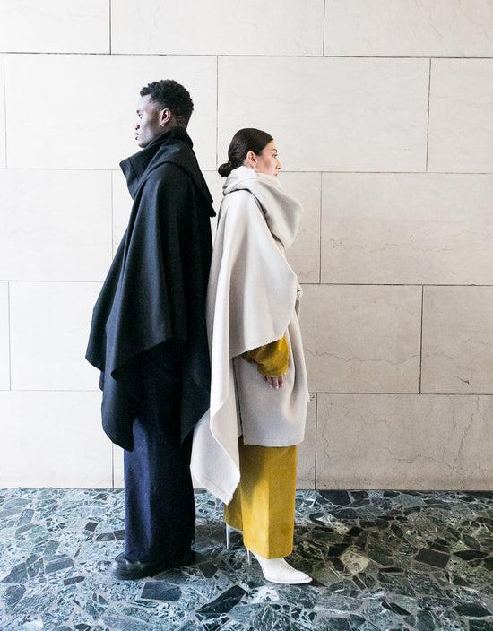 Zerobarracento Midi Recycled Wool Cape