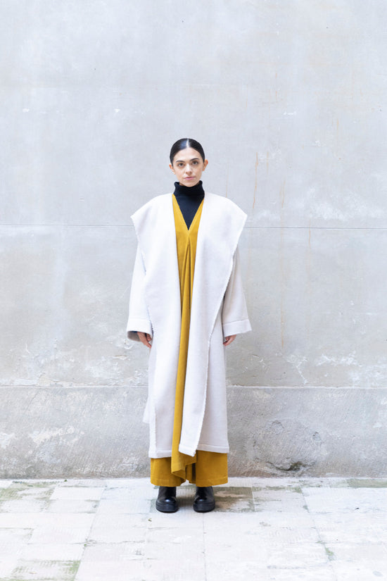 Zerobarracento Recycled Wool Long Overcoat