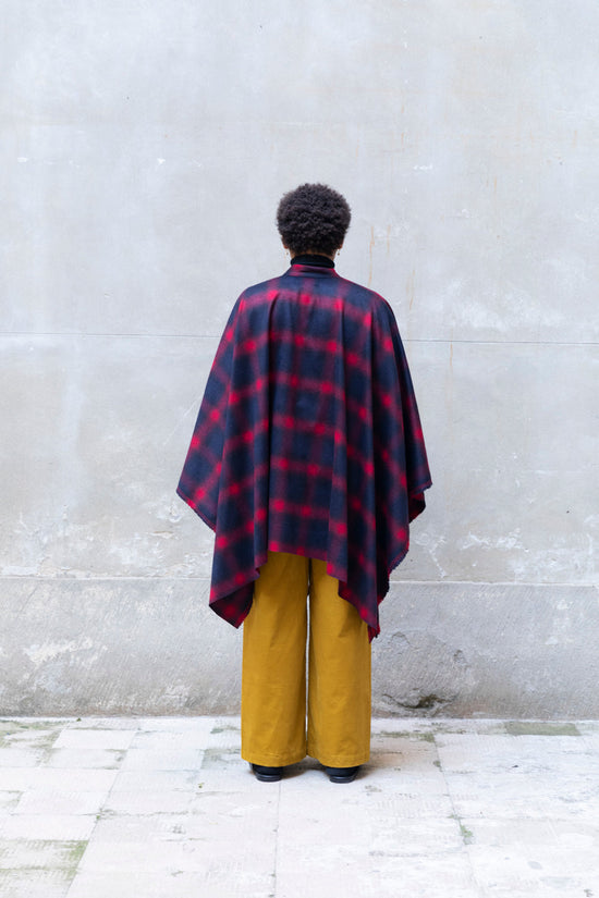 Zerobarracento Recycled Wool Midi Cape