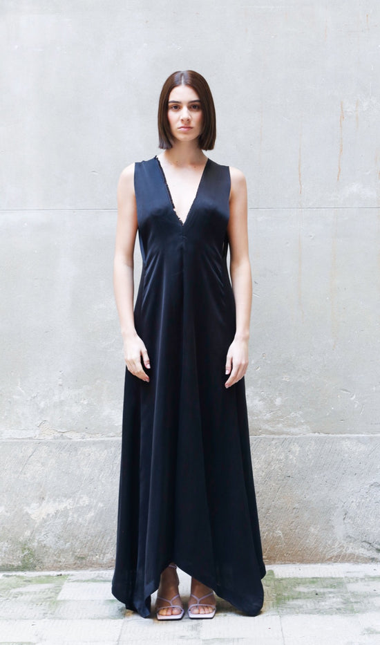 Zerobarracento Sleeveless Bemberg Maxi Dress