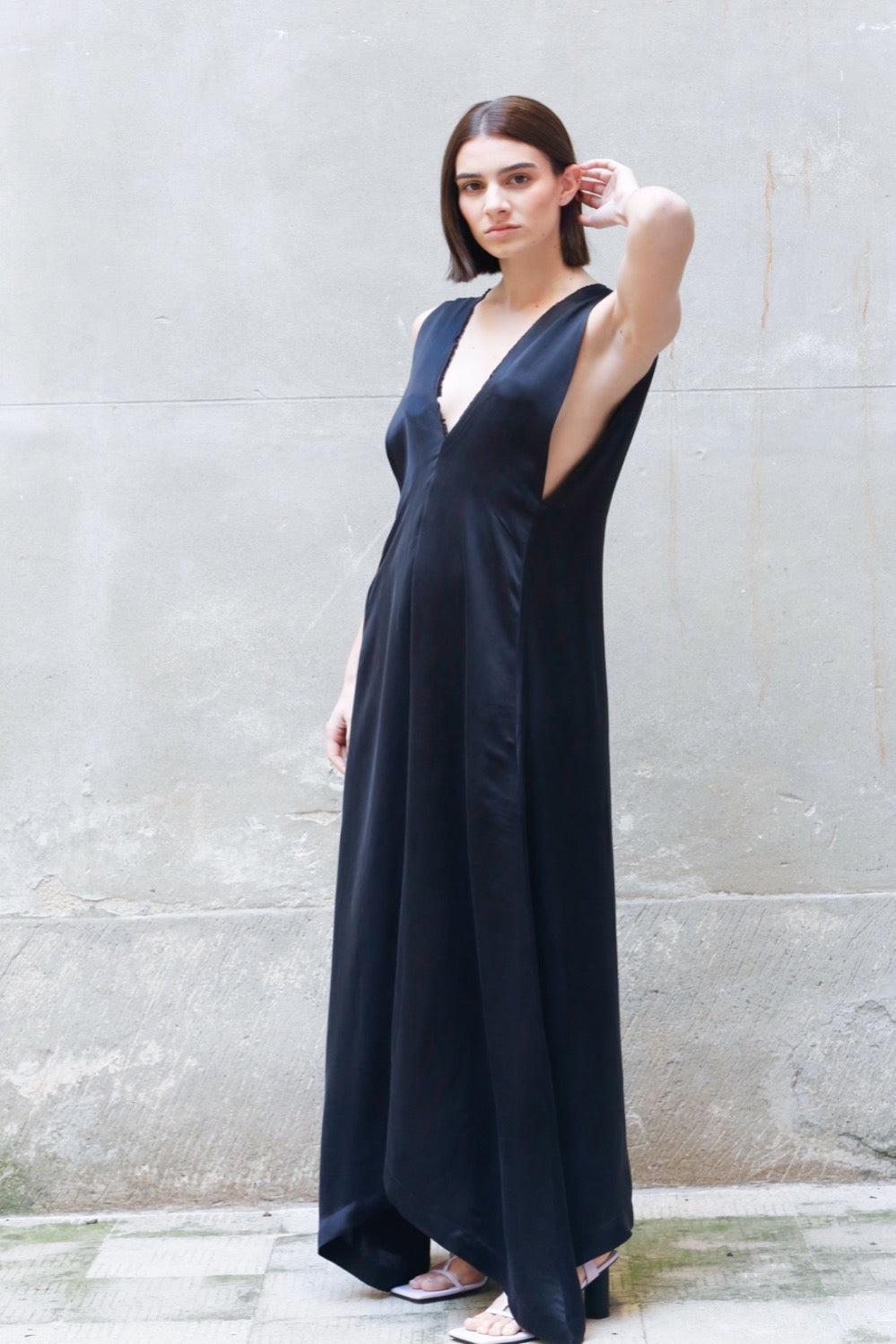 Zerobarracento Sleeveless Bemberg Maxi Dress