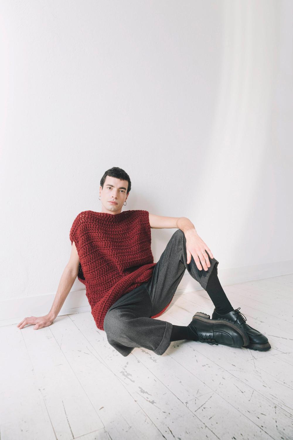 Zerobarracento TIISHATSU hand knitted t-shirt