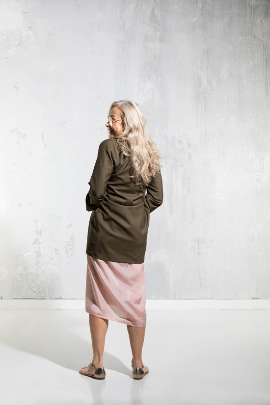 Zerobarracento TSUKESAGE BLAZER - Lilac Gray/Olive