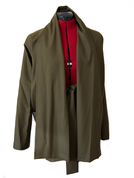 Zerobarracento TSUKESAGE BLAZER - Lilac Gray/Olive