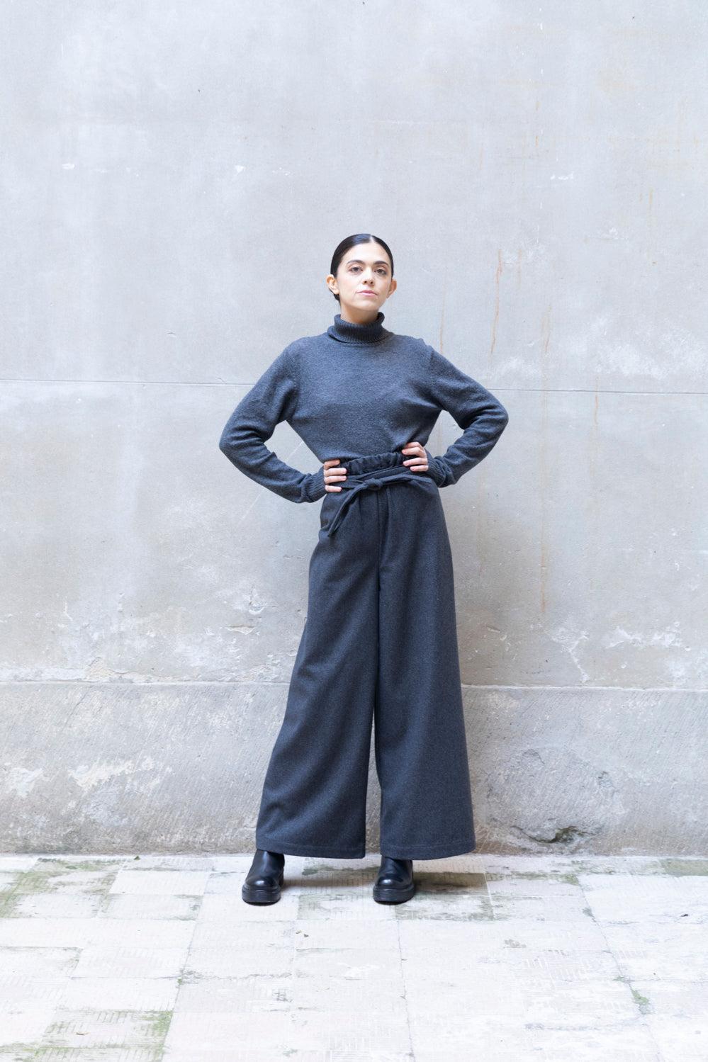 Zerobarracento Wide-Leg Long Pants