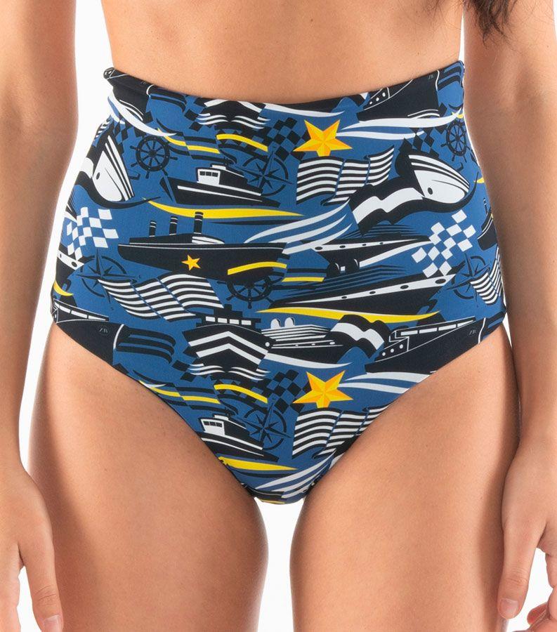 Zeybra SLIP VITA ALTA DONNA REVERSIBILE NAUTICO BLU