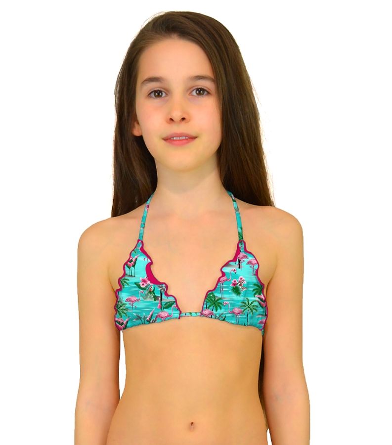 Zeybra TRIANGOLO BAMBINA ARRICCIATO FENICOTTERI ACQUA