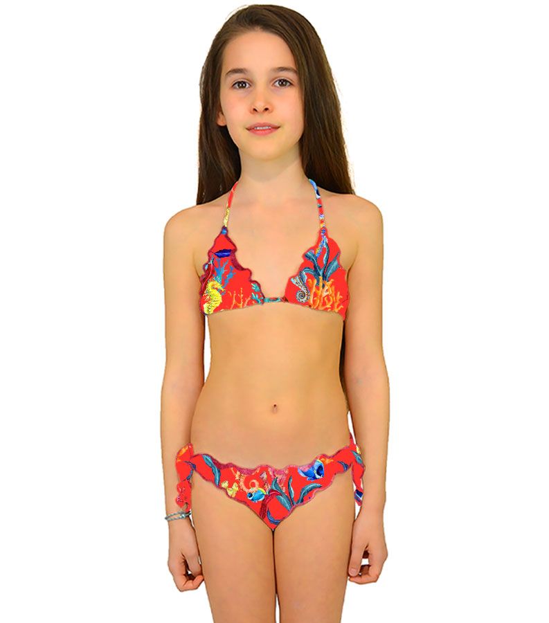 Zeybra TRIANGOLO BAMBINA REVERSIBILE CORALLI ORANGE