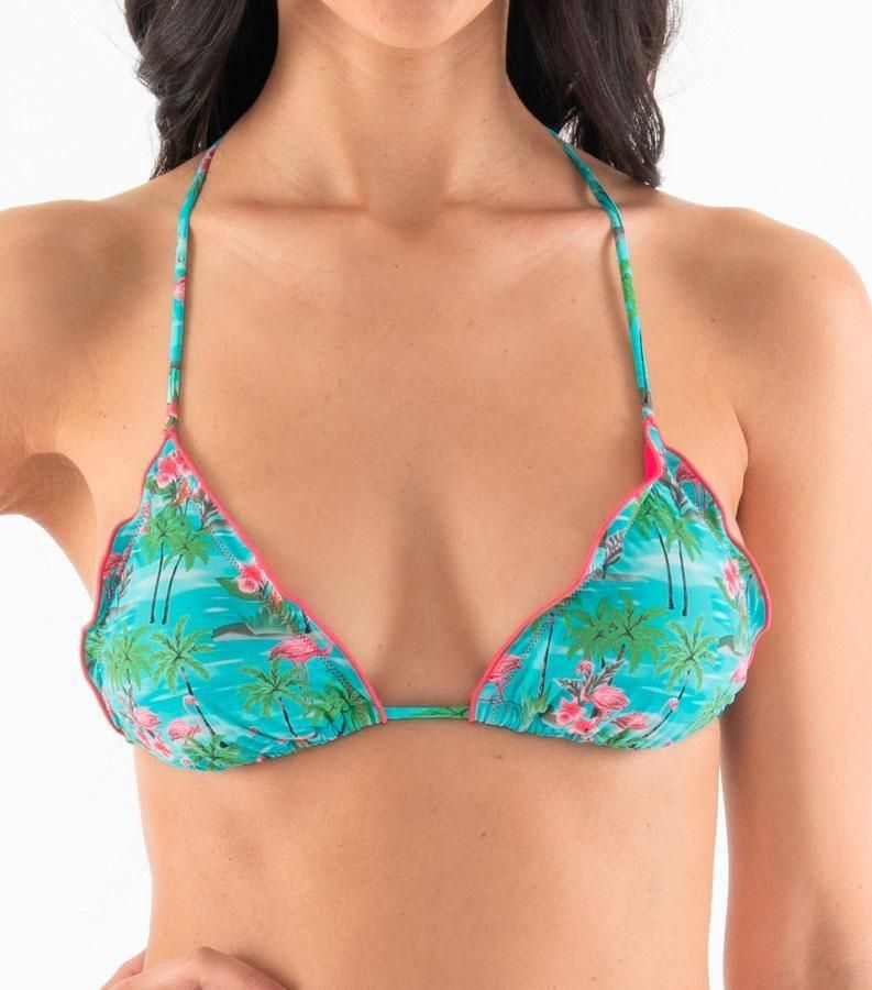 Zeybra TRIANGOLO DONNA ARRICCIATO FENICOTTERI ACQUA