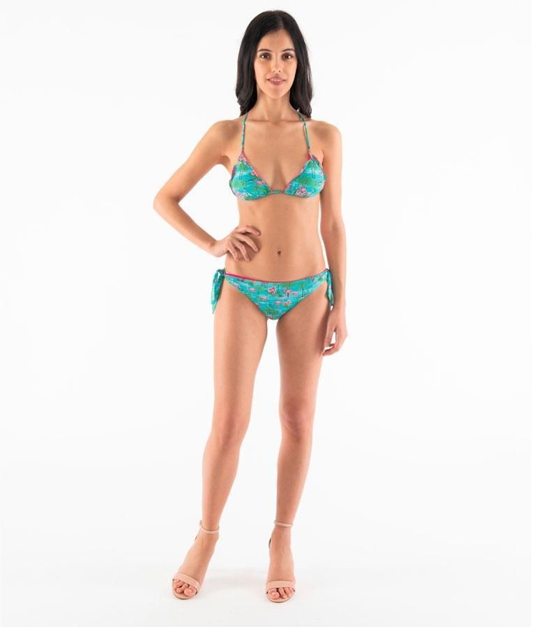 Zeybra TRIANGOLO DONNA ARRICCIATO FENICOTTERI ACQUA