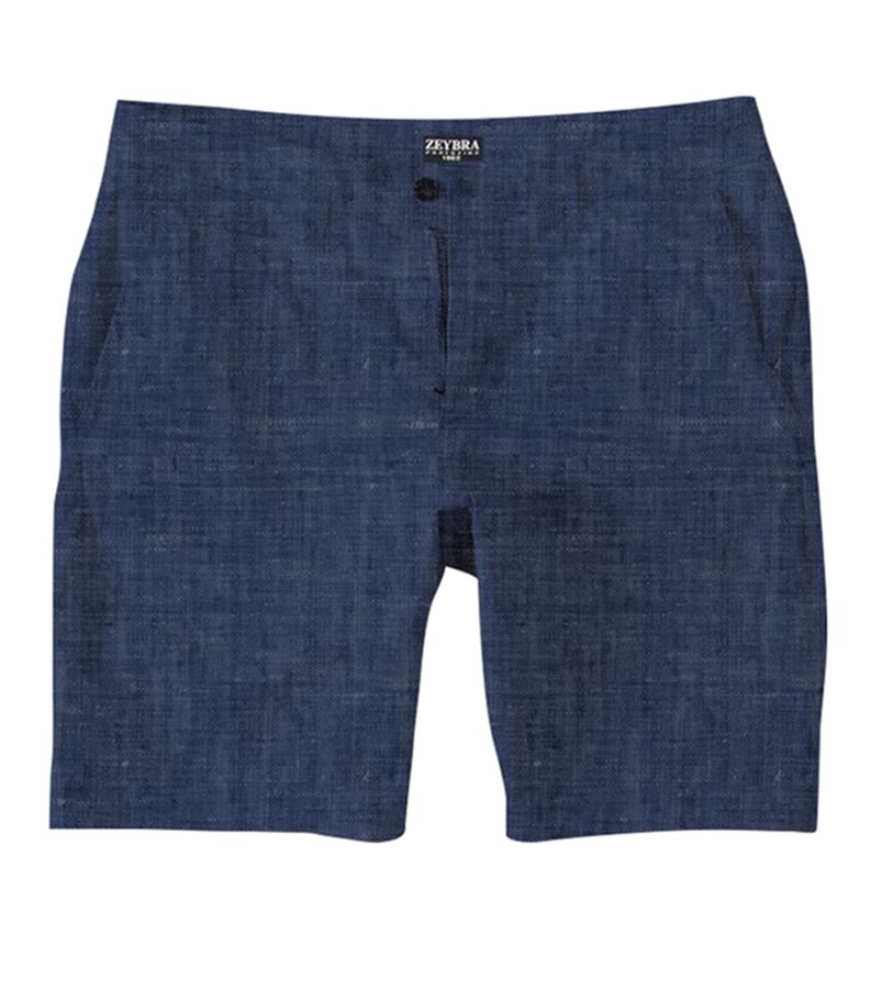 Zeybra BERMUDA UOMO LINO BLU