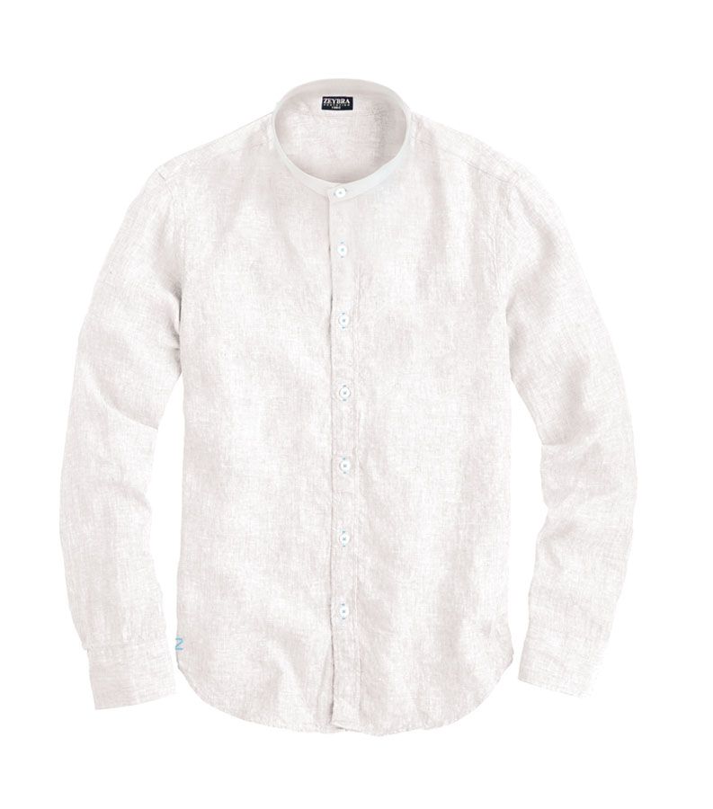 Zeybra CAMICIA COREANA UOMO BIANCO